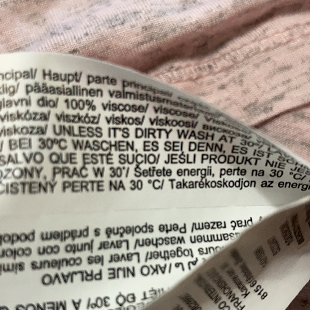 New with Tags! F & F Pink Blush Heathered Short Sleeve Shirt Stretch Women’s 8 - Picture 9 of 9